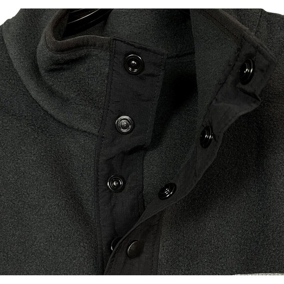 Columbia Men's Fleece Pullover Sweater Size 1X Black 1/4 Snap Neck Soft Warm - Picture 3 of 8